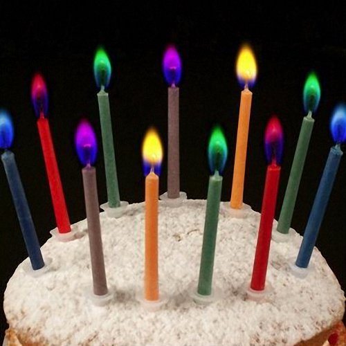 Coloured birthday candles