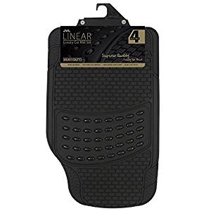 black rubber car mat