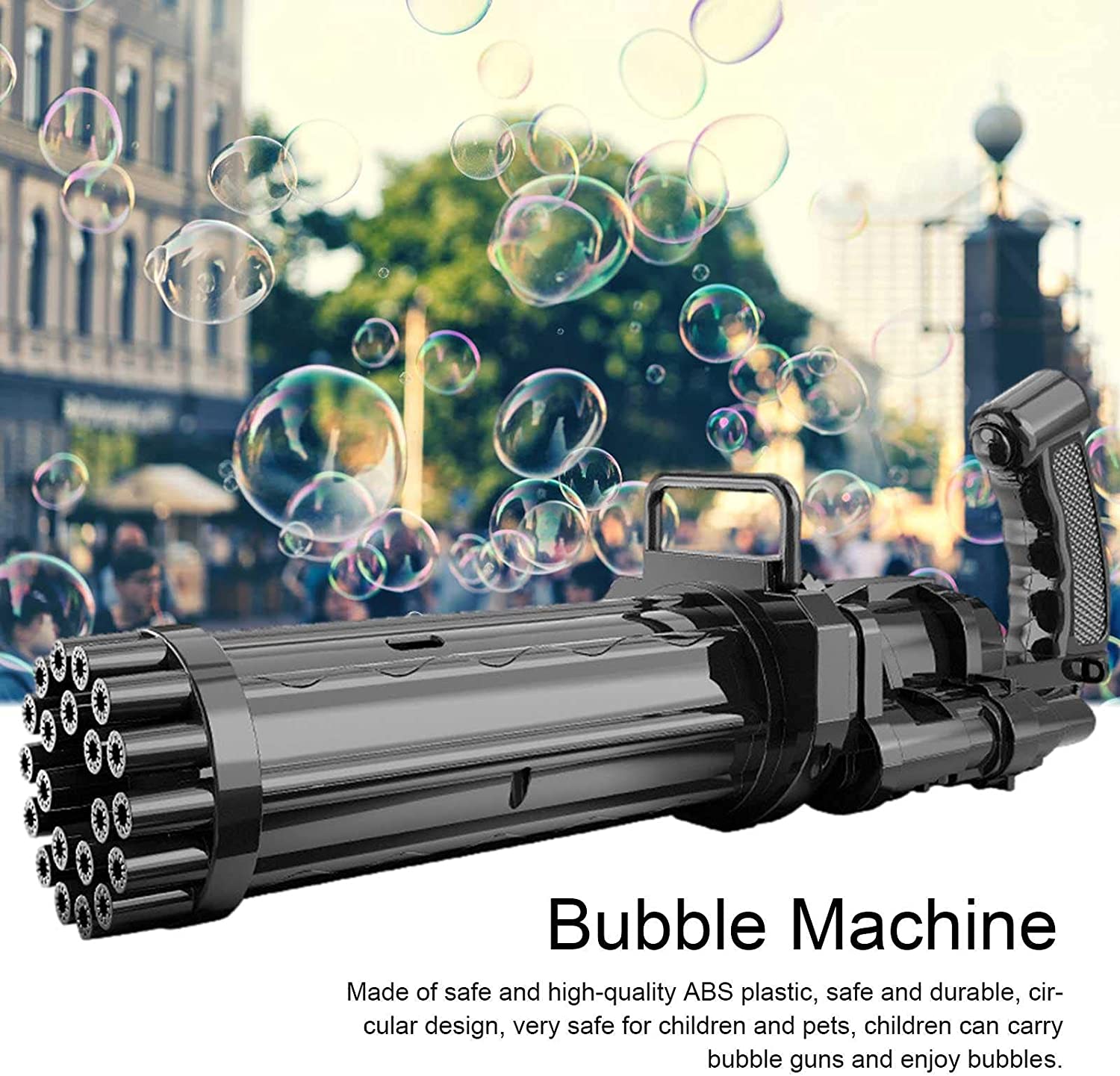 Gatling bubble maker gun