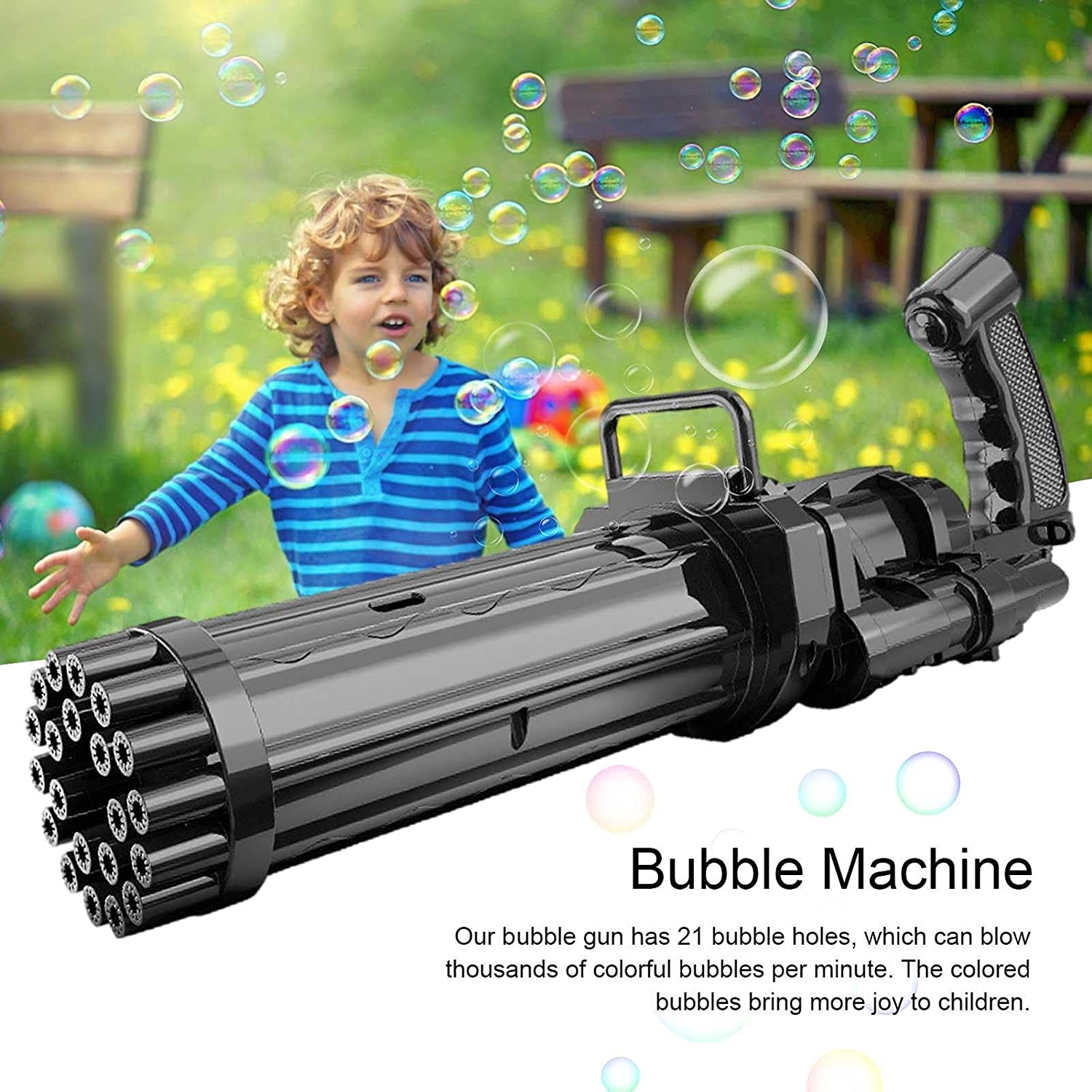 Gatling bubble maker gun