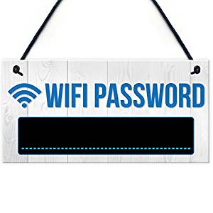 Wifi password chalk board