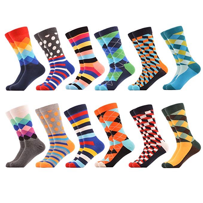 colourful 12 pack of socks
